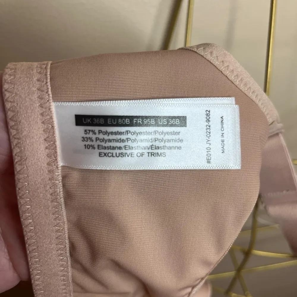 MELENECA Front Closure Underwire Unlined Lace Cup 36B Bra Tan Size undefined - Image 4