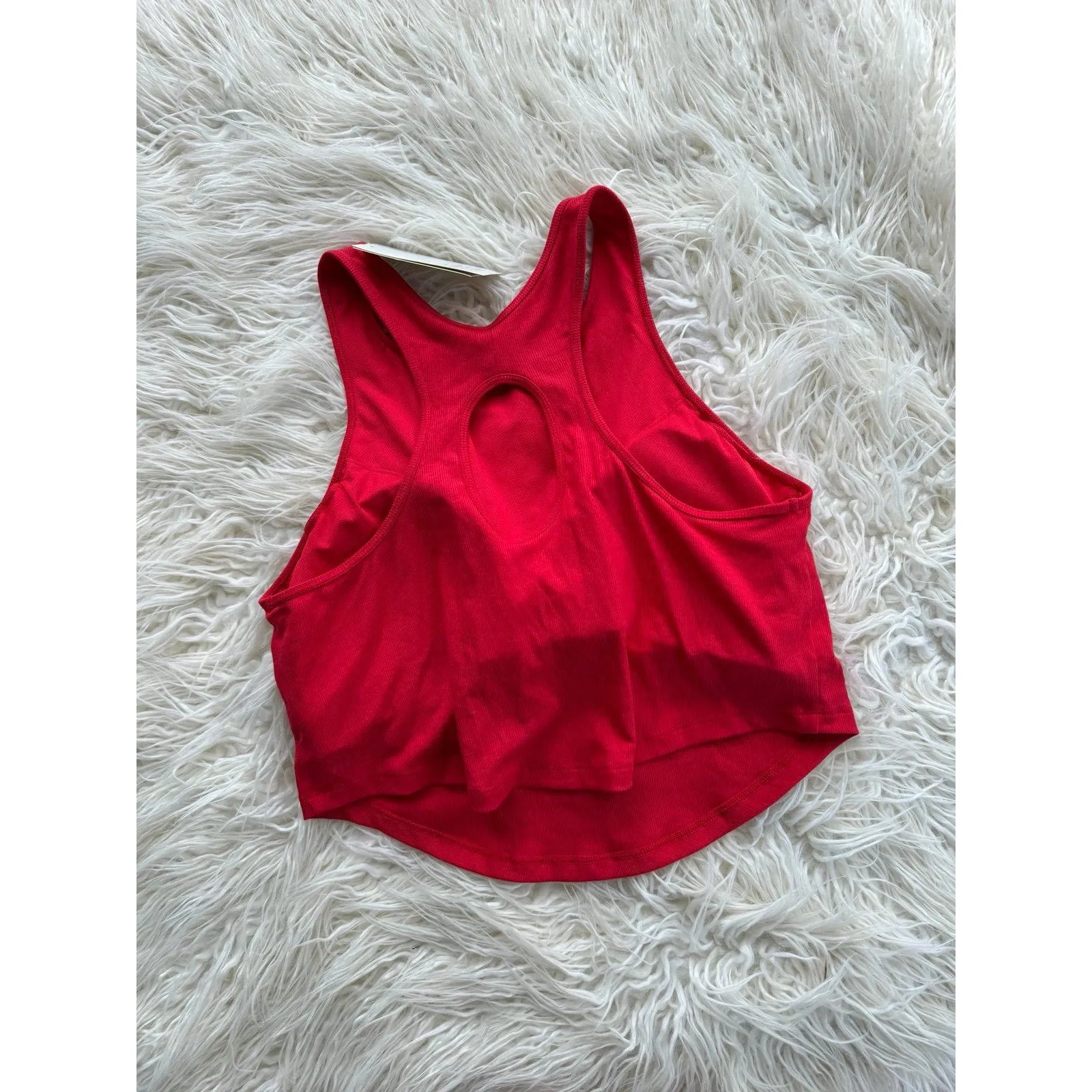 All In Motion Rib Racerback Crop Tank Top Red Size XXL - Image 7