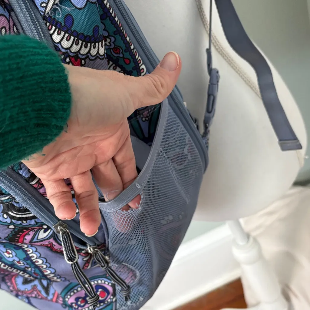 Vera Bradley Women's Lighten Up Backpack Blue Purple Pink Paisley Travel Large - Image 4