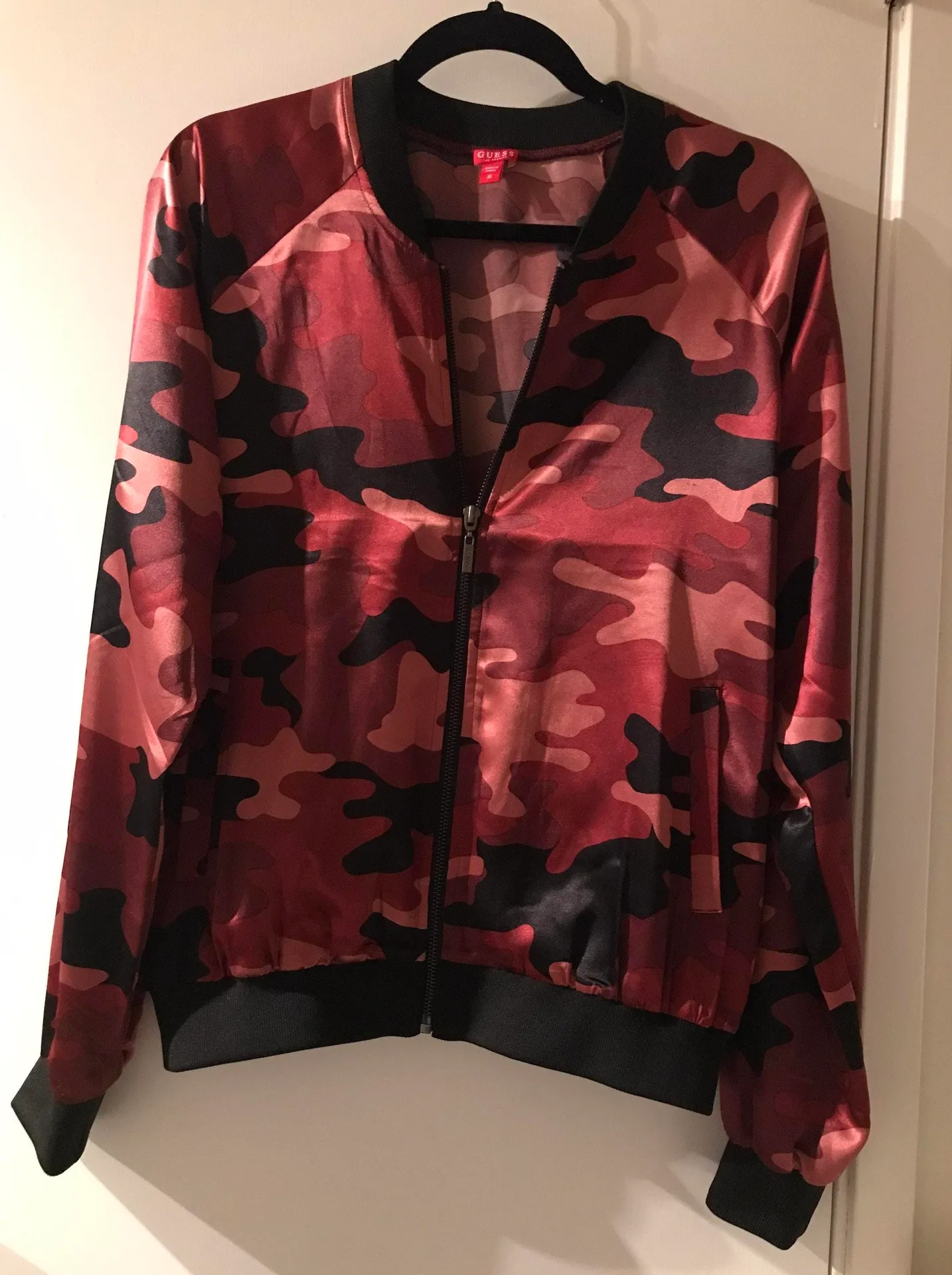 Satin Camo Bomber Jacket - Image 2