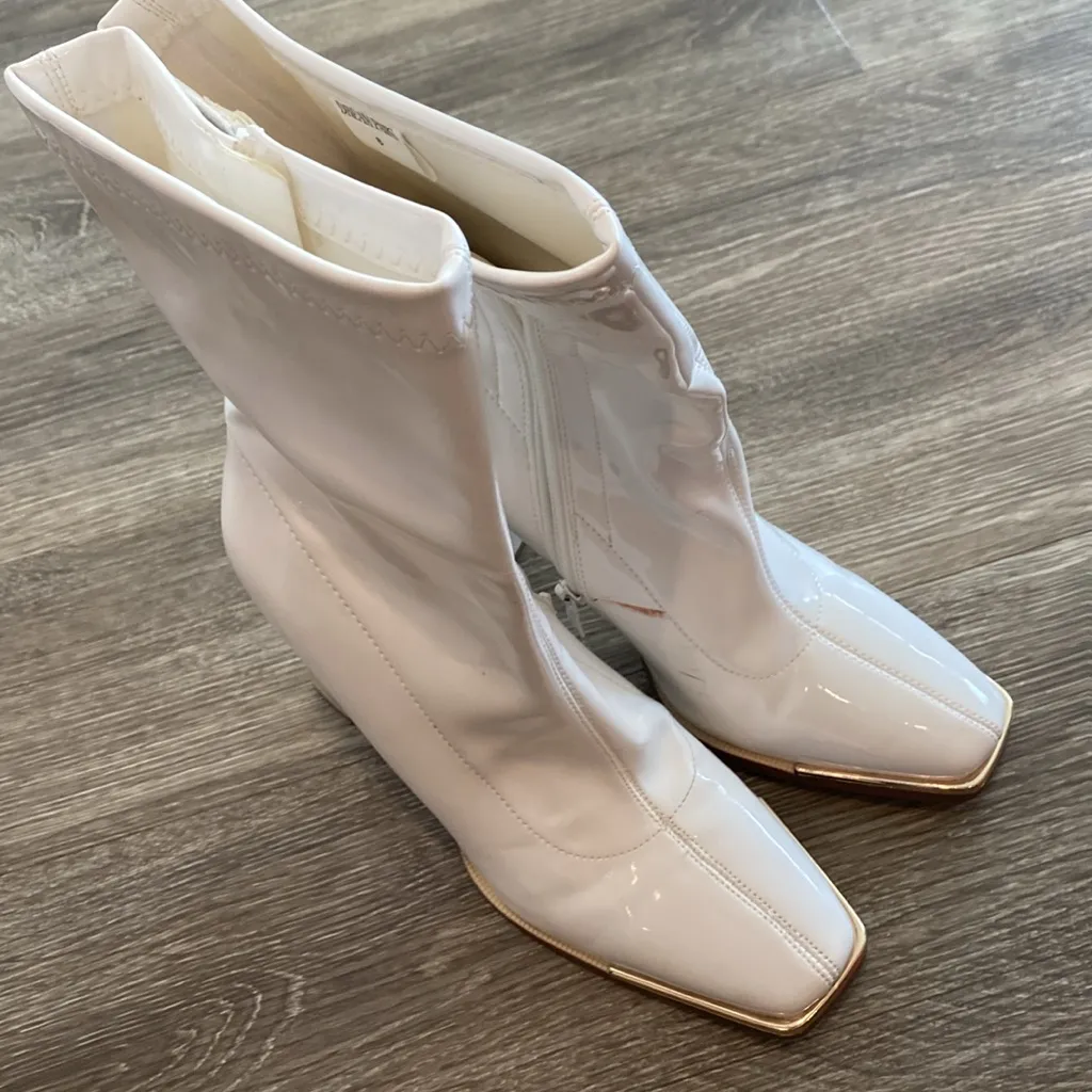 Dream Pairs festival cosplay white gogo boots mid calf patent 8 - Image 10