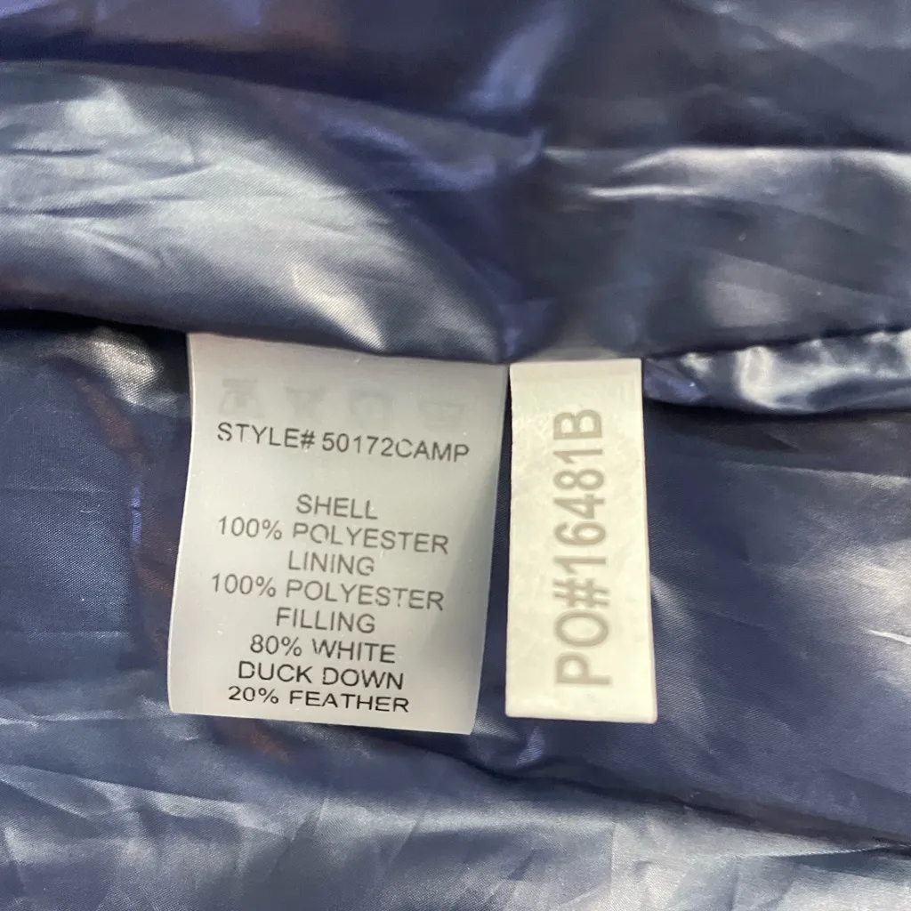 My Anorak Blue Camo Removable Hooded Duck Down Puffer Vest Outerwear Sz S 🧡 White - Image 16