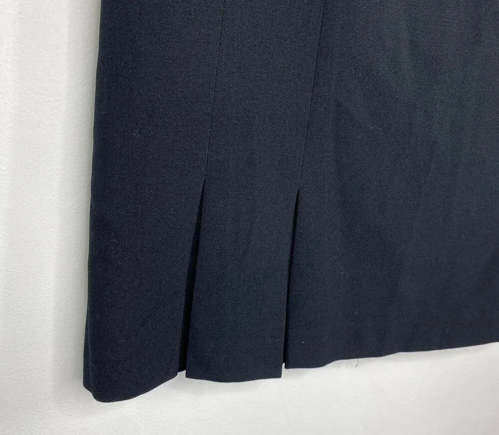 Laura Scott Black Pleated Back Zip Pencil Skirt Women's Size 6 - Image 3