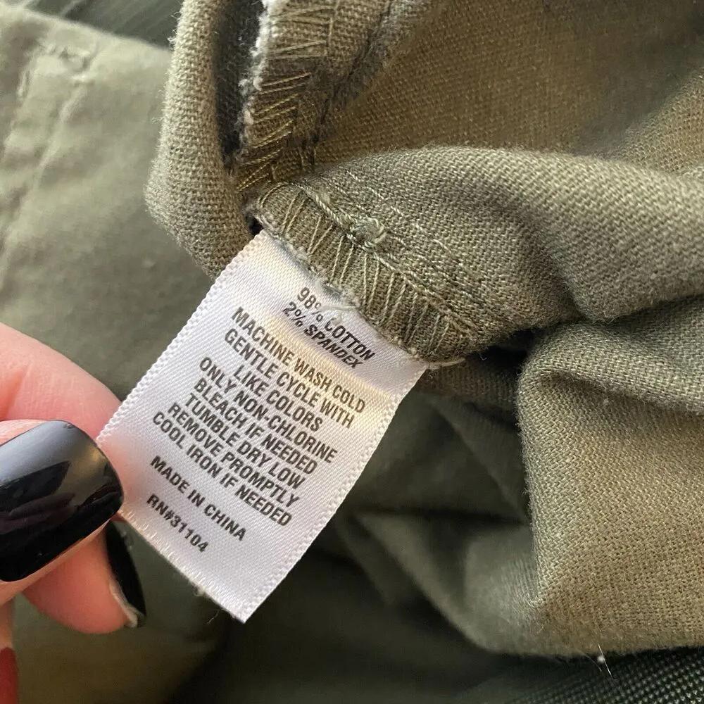 True Craft High Rise Flare Dark Olive Elastic Waist Pants Size XL womens - Image 6