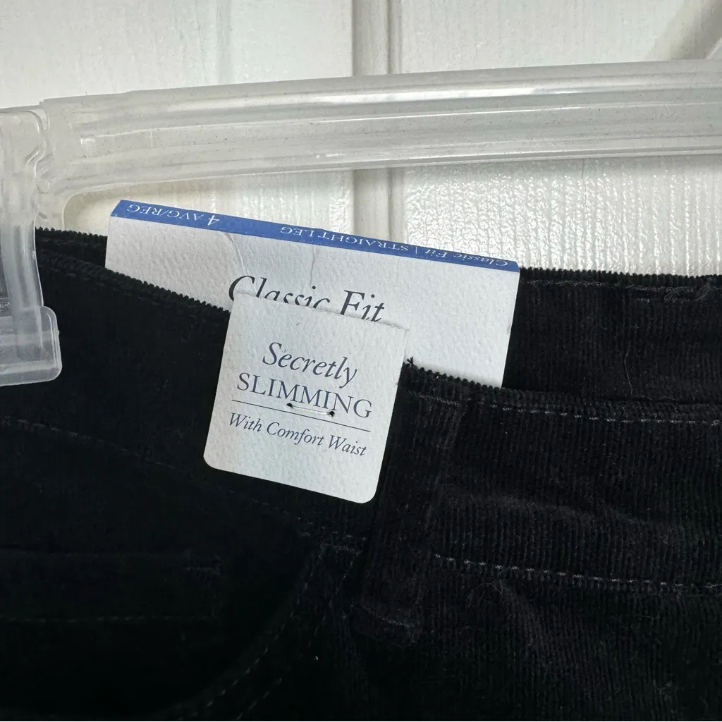 Croft & Barrow‎ Classic Fit Straight Leg Size 4 Velvet Pants NWT - Image 6