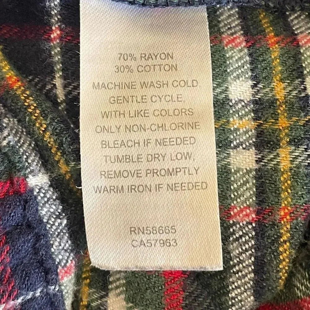 2 for $30 Nordstrom Plaid Silky Fleece Wide Leg Pajama Pants  Sz S #1774 - Image 8