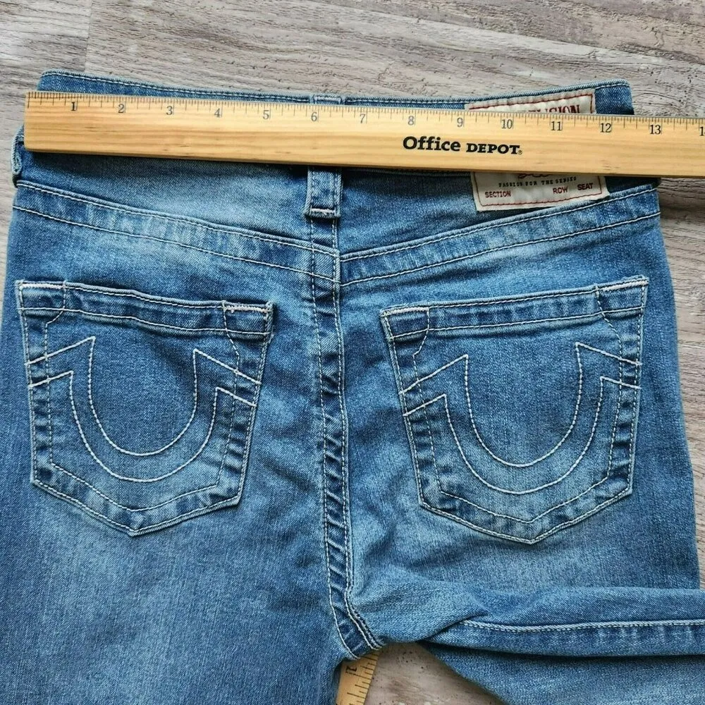 True Religion Halle High Rise Super Skinny Jeans Size 27 Raw Hem Denim 206568 - Image 16