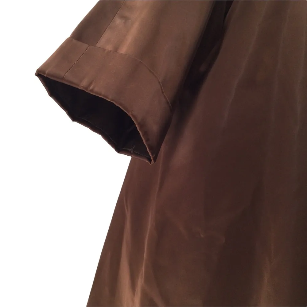 Vintage 1920s Art Deco Fur and Silk chocolate Brown Coat Size undefined - Image 12