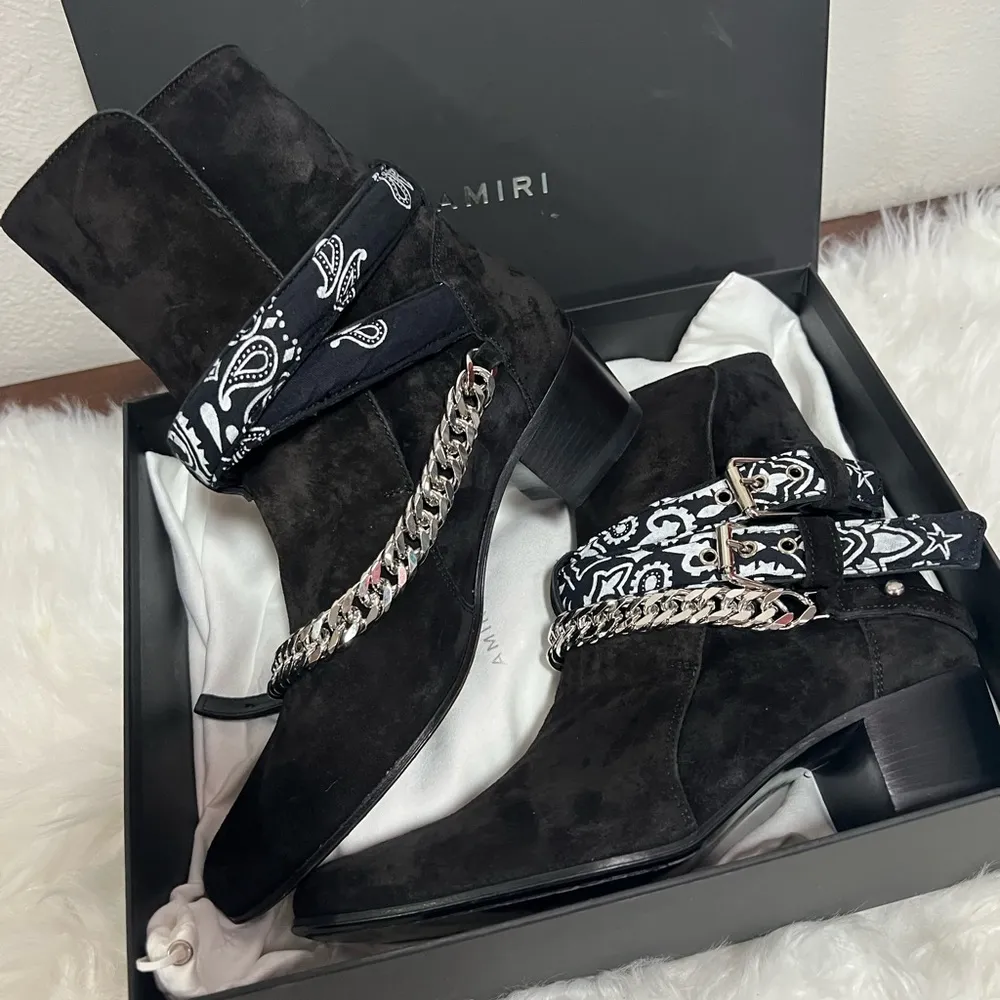 🖤AMIRI Bandana Buckle Boots Size undefined - Image 3