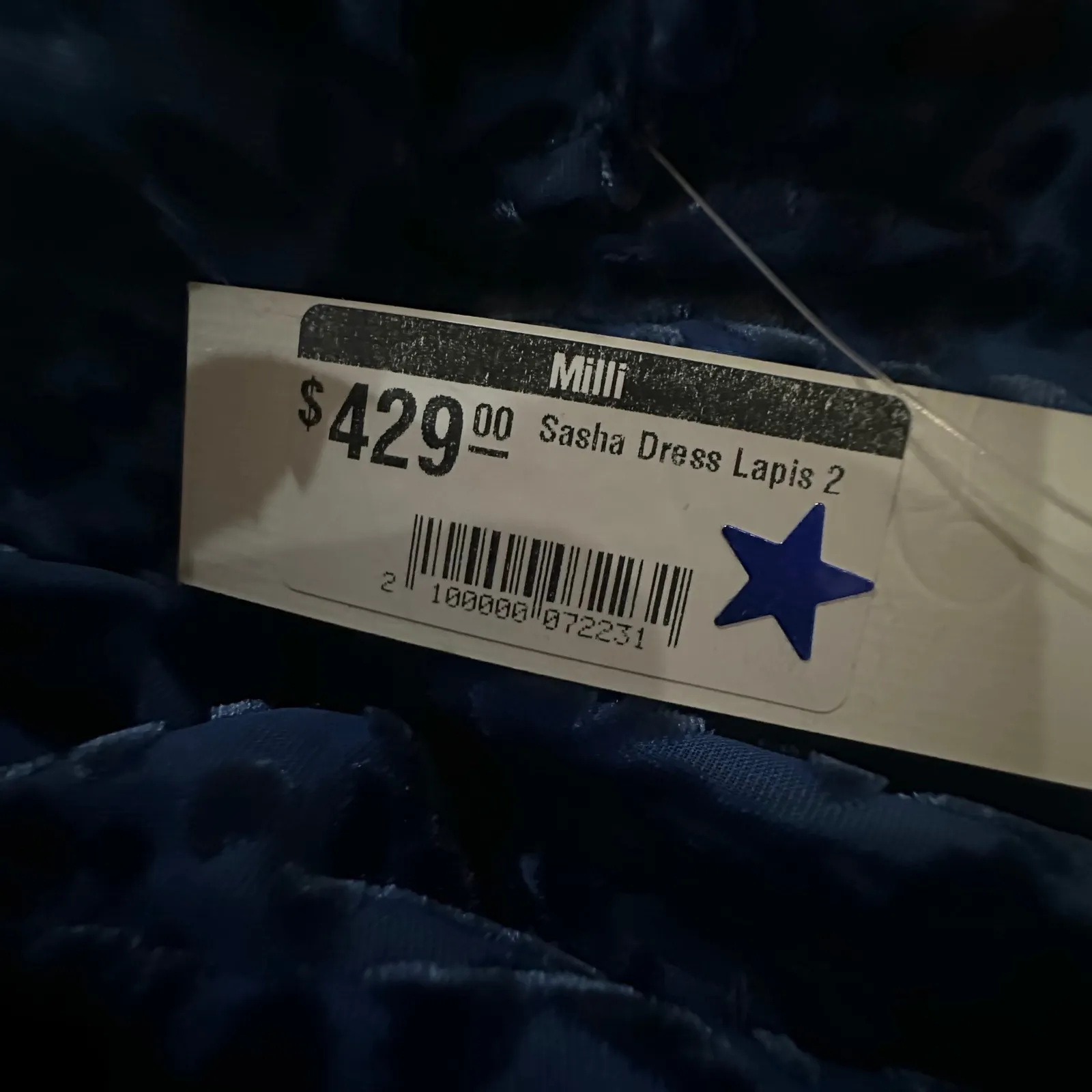 Shoshanna Sasha Dress Lapis Blue Burnout Velvet Mini Size 2 - Image 14