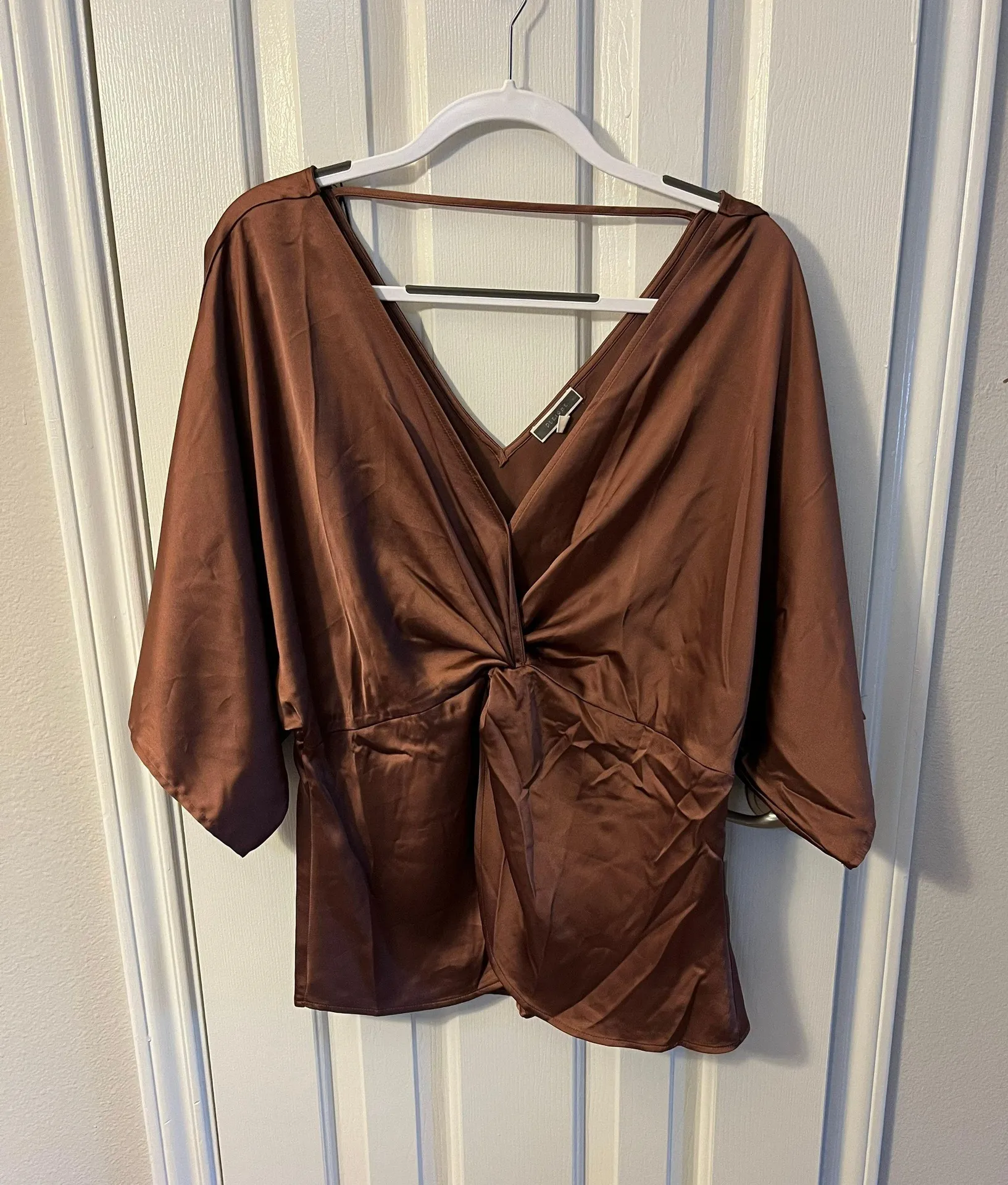 Pleione brown satin top - Image 2