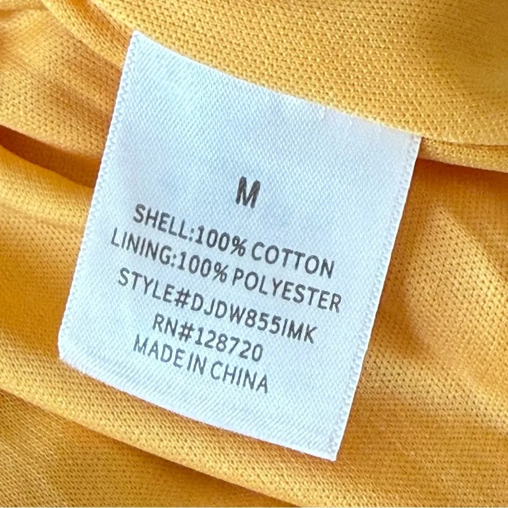 Eyelet Cottagecore Orange Tie Lined Babydoll Summer Cotton Flowy Mini Dress Boho - Image 12