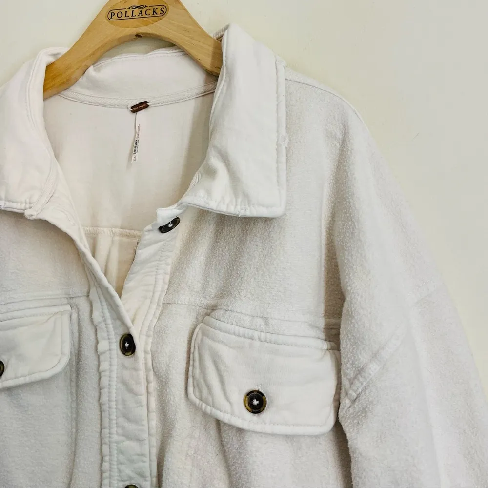 Free People Ruby Cream Button-Up Jacket Shacket size XL - Image 6