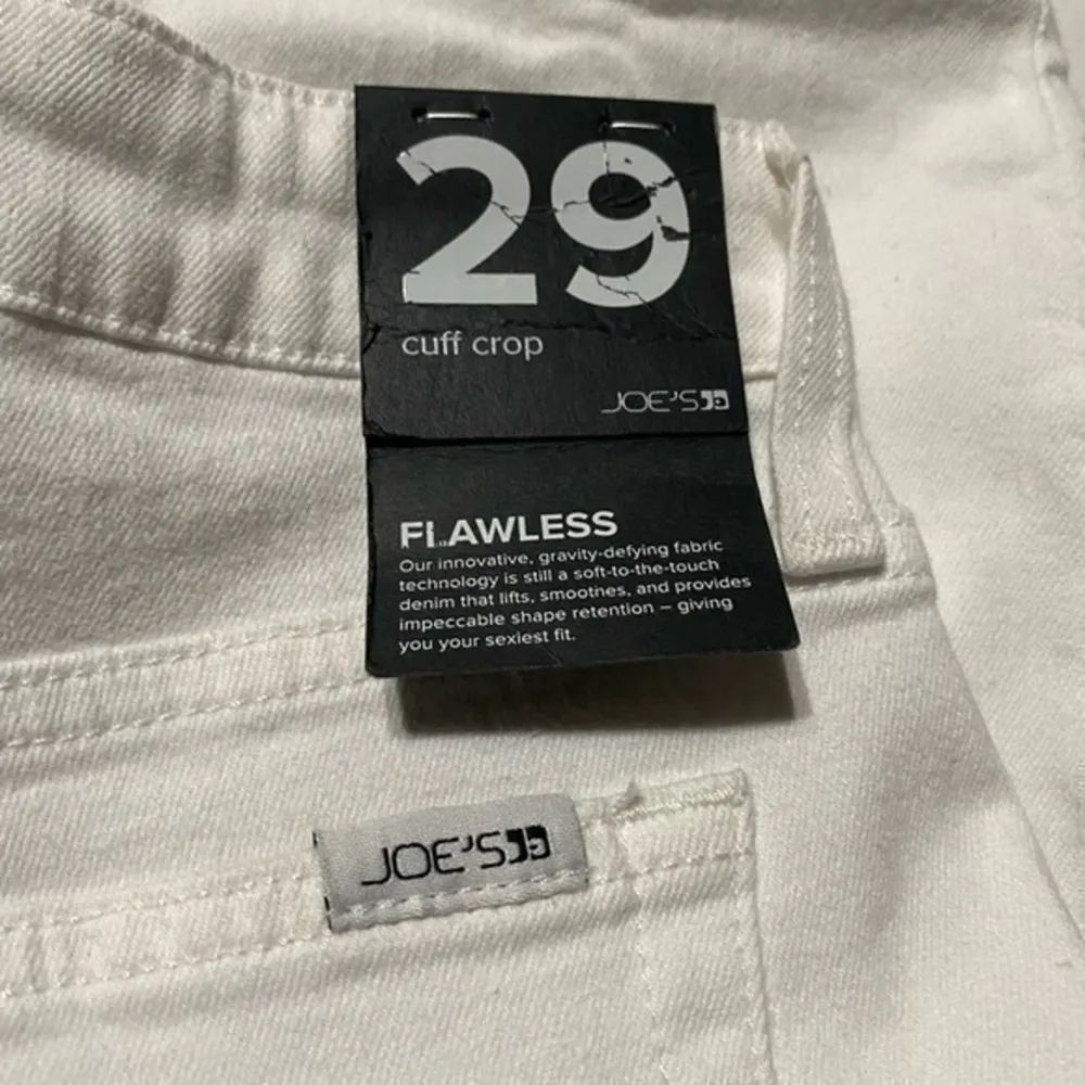 Joe’s Jeans White Flawless Cuff Crop Jeans Size 29 NWT - Image 6