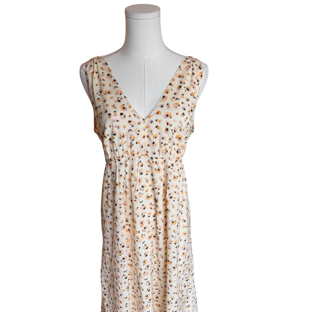 ba&sh - Beck Flowy Maxi Dress in Ecru Leopard Print Sz 2/US 6 - Image 7
