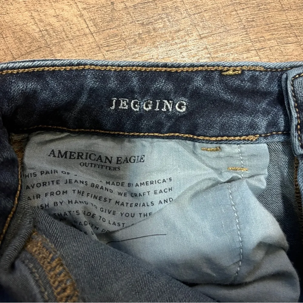 American Eagle Super Stretch X4 Jegging Denim Jeans Womens 6 Long Dark Wash Tall - Image 8