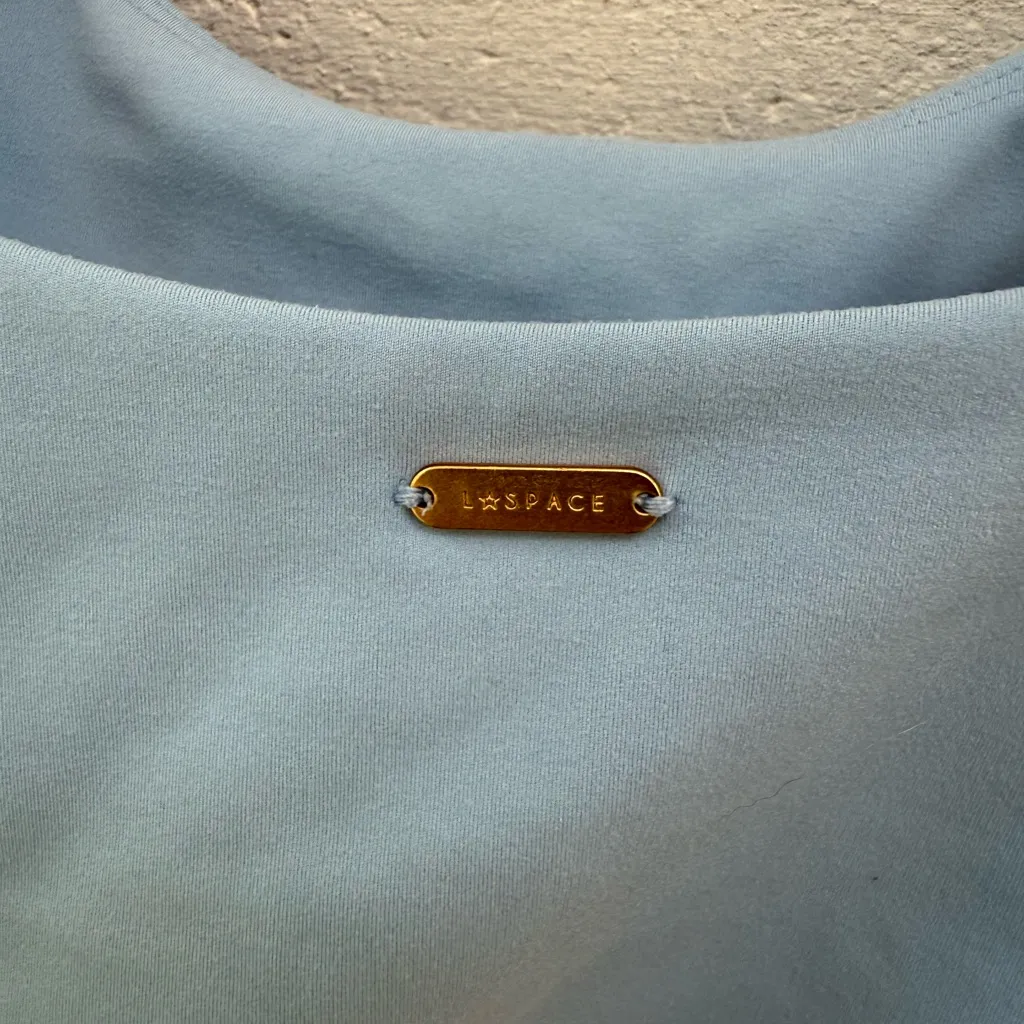 L*Space Sky Blue Active twist front sport bra size L - Image 4