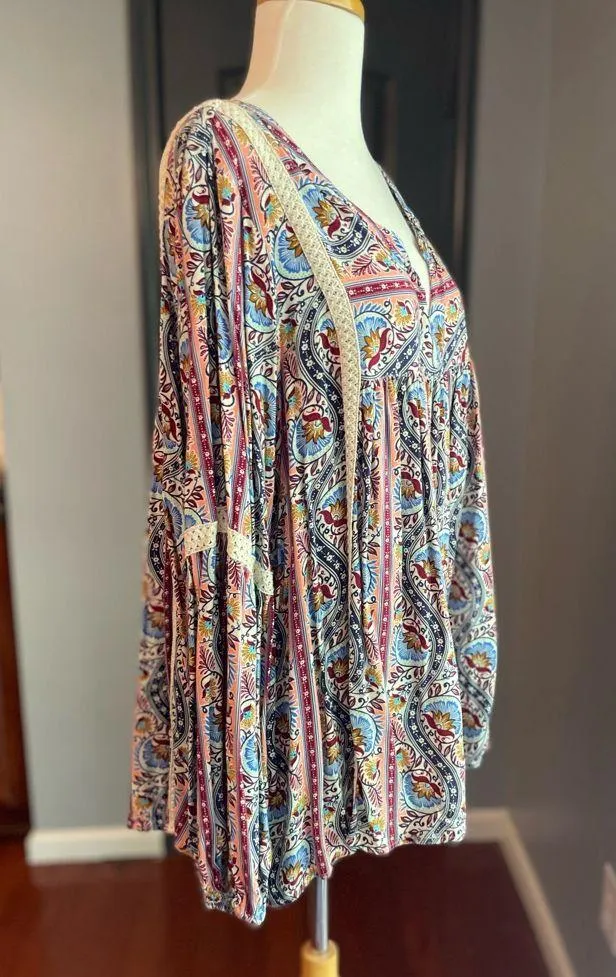 Floral Paisley Boho Festival Women's Top - Image 3