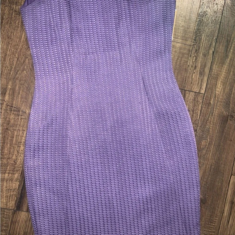 Elegant Purple Sleeveless Carolina Herrera woven knit classic formal party fall - Image 4