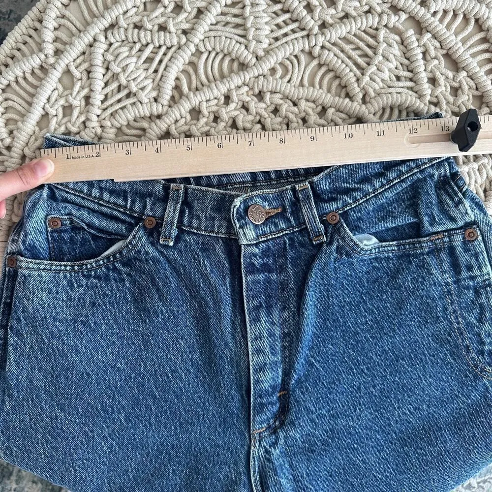 Vintage Lee Jeans Womens 26 Waist High Waist Mom Acid Wash - Image 7