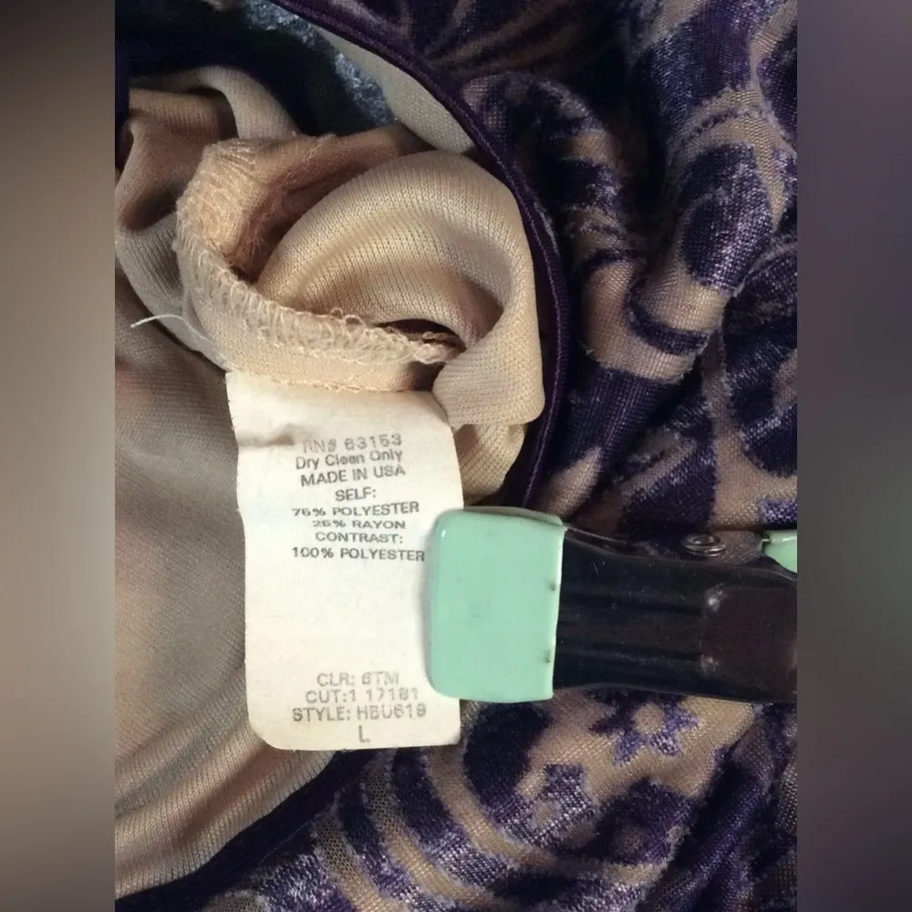 Y2K Rampage Sleeveless Floral Purple & Tan Maxi Dress Large - Image 11