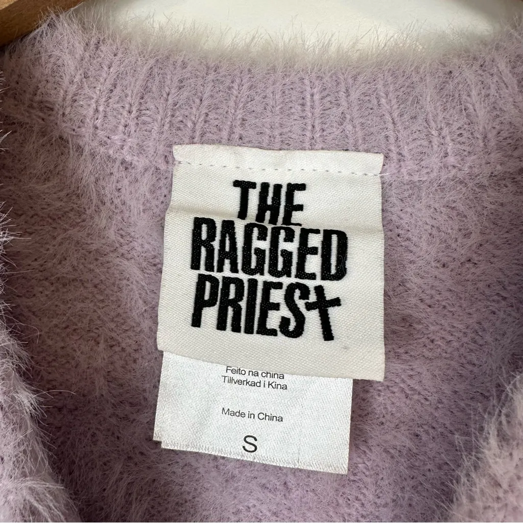 The Ragged Priest Fuzzy Peekaboo Sweater Crop Top - Image 5
