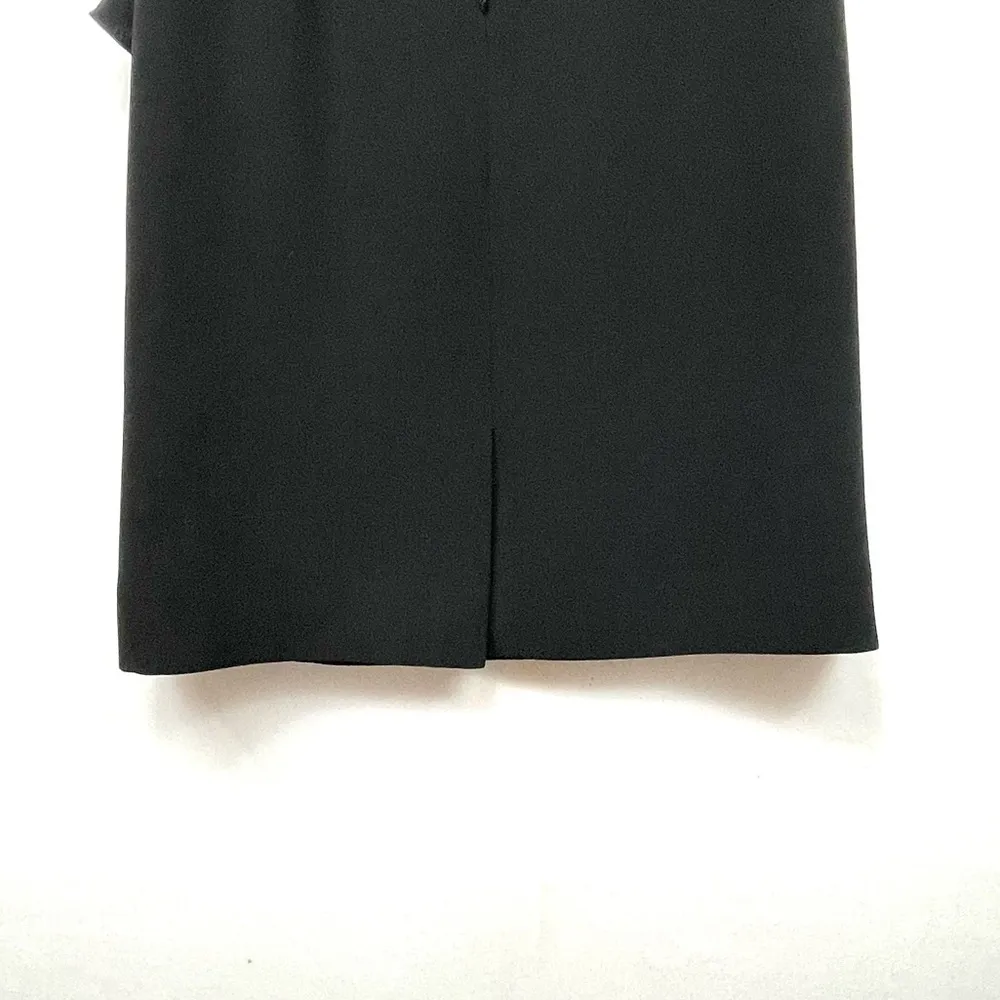 TAHARI Arthur S. Levine Black Sleeveless Draped Ruffle Dress Size 2 - Image 12