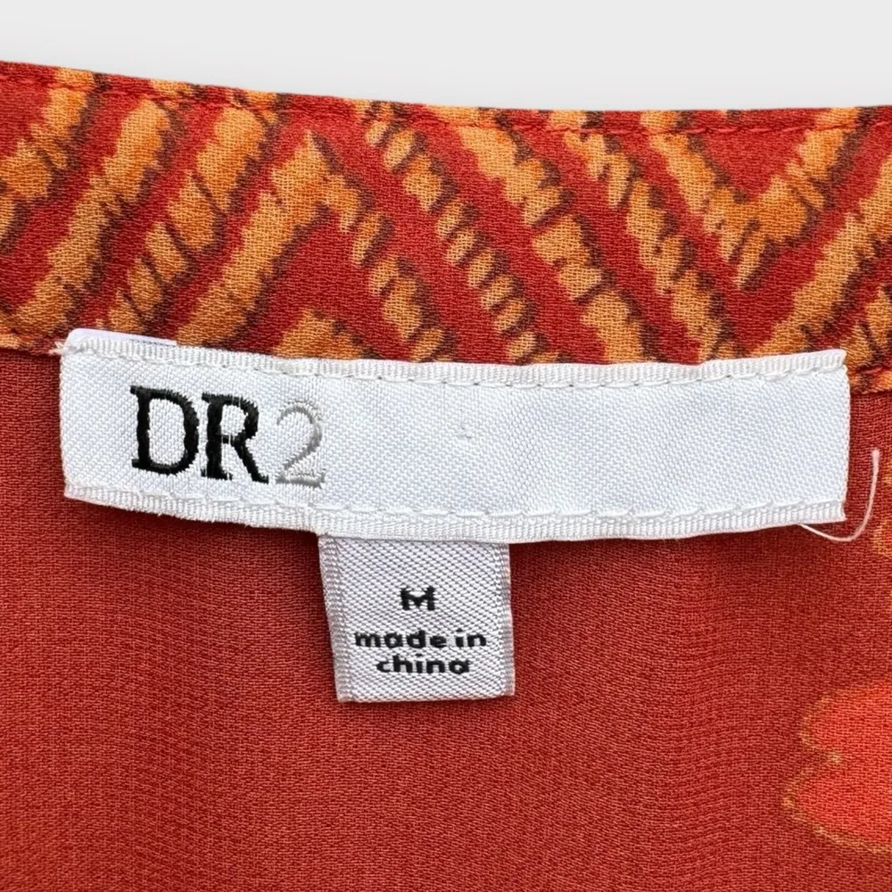 DR2 Floral Blouse Red Size M - Image 2