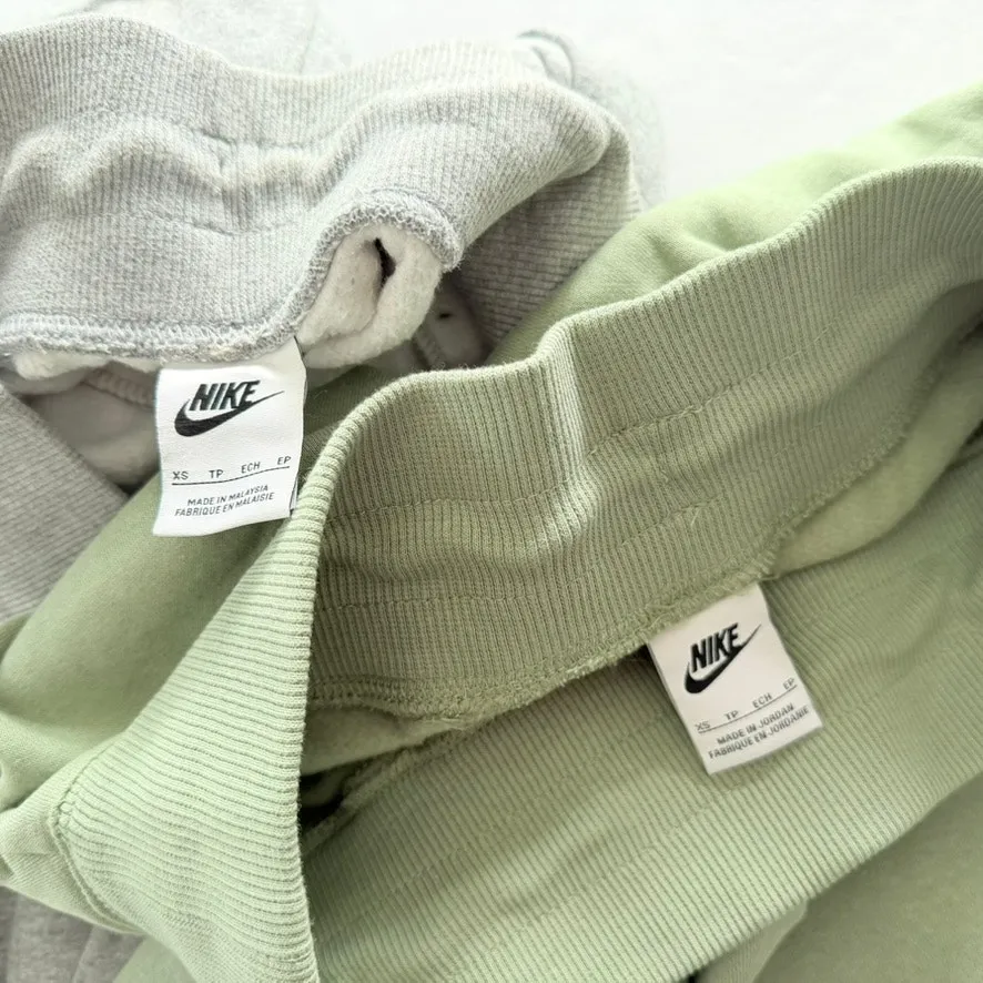 Nike Ladies Jogger Sweatpants Grey Green Size XS 2 Pair Sporty Comfort Gym - Image 3