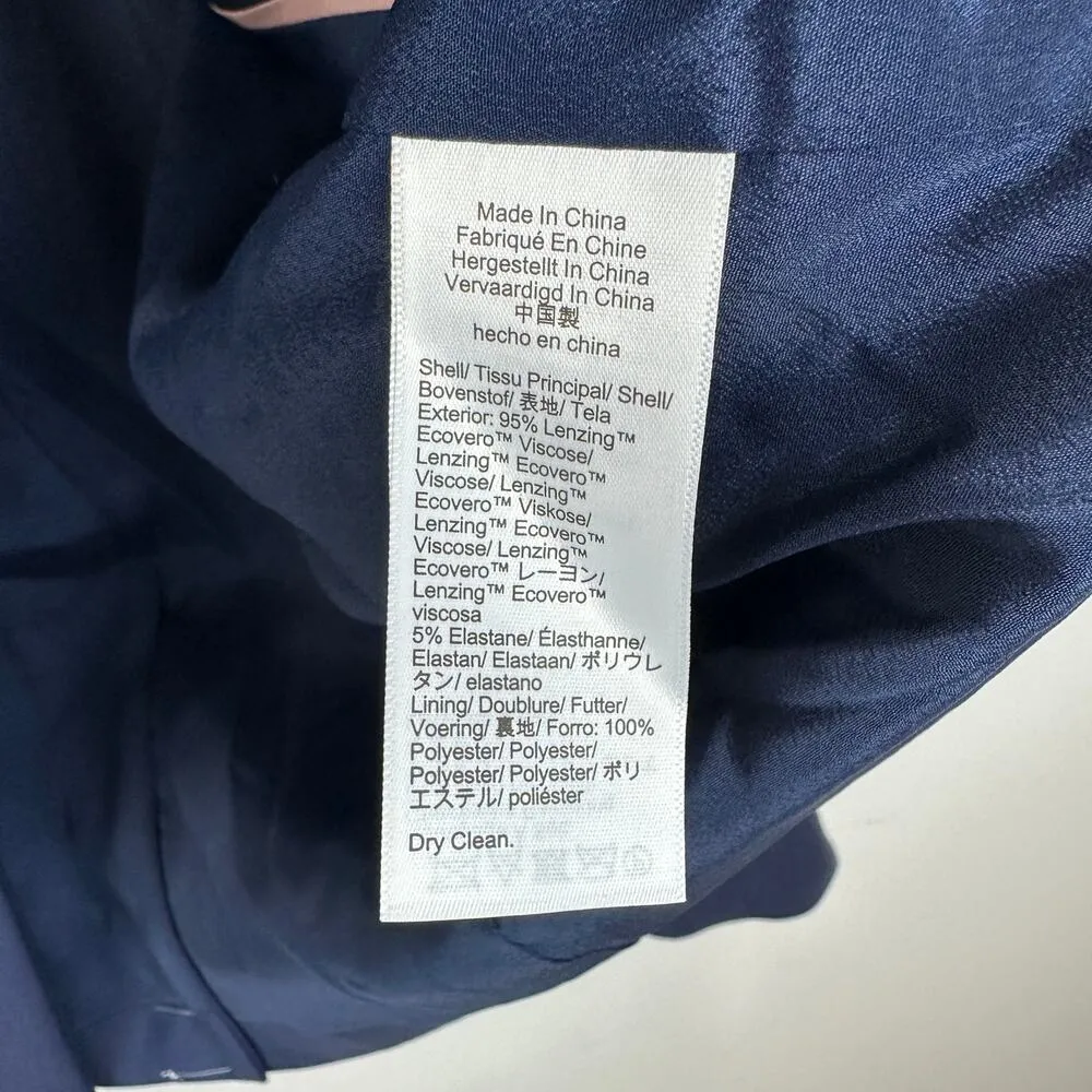 J.Crew Relaxed Double Breasted Blazer Jacket City Twill Viscose Navy US 2 NWT - Image 12