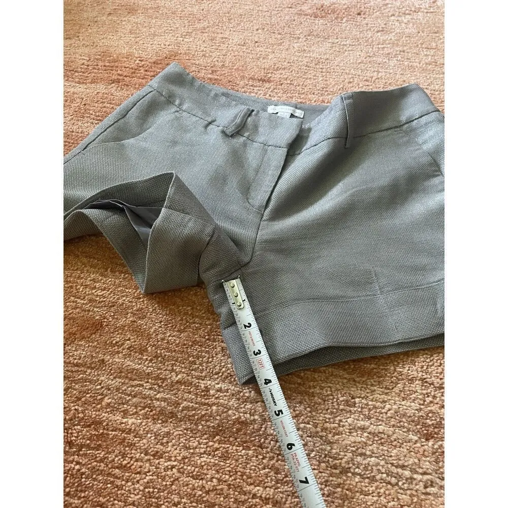 New York & Company Gray Metallic Dress Shorts Women’s Sz 6 Cuffed Lined - Image 5
