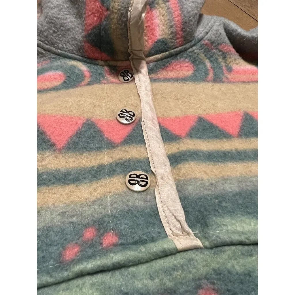 Bill Blass Fleece Women Medium Aztec 1/4 Snap Pullover Western Soft Outdoor - Image 7