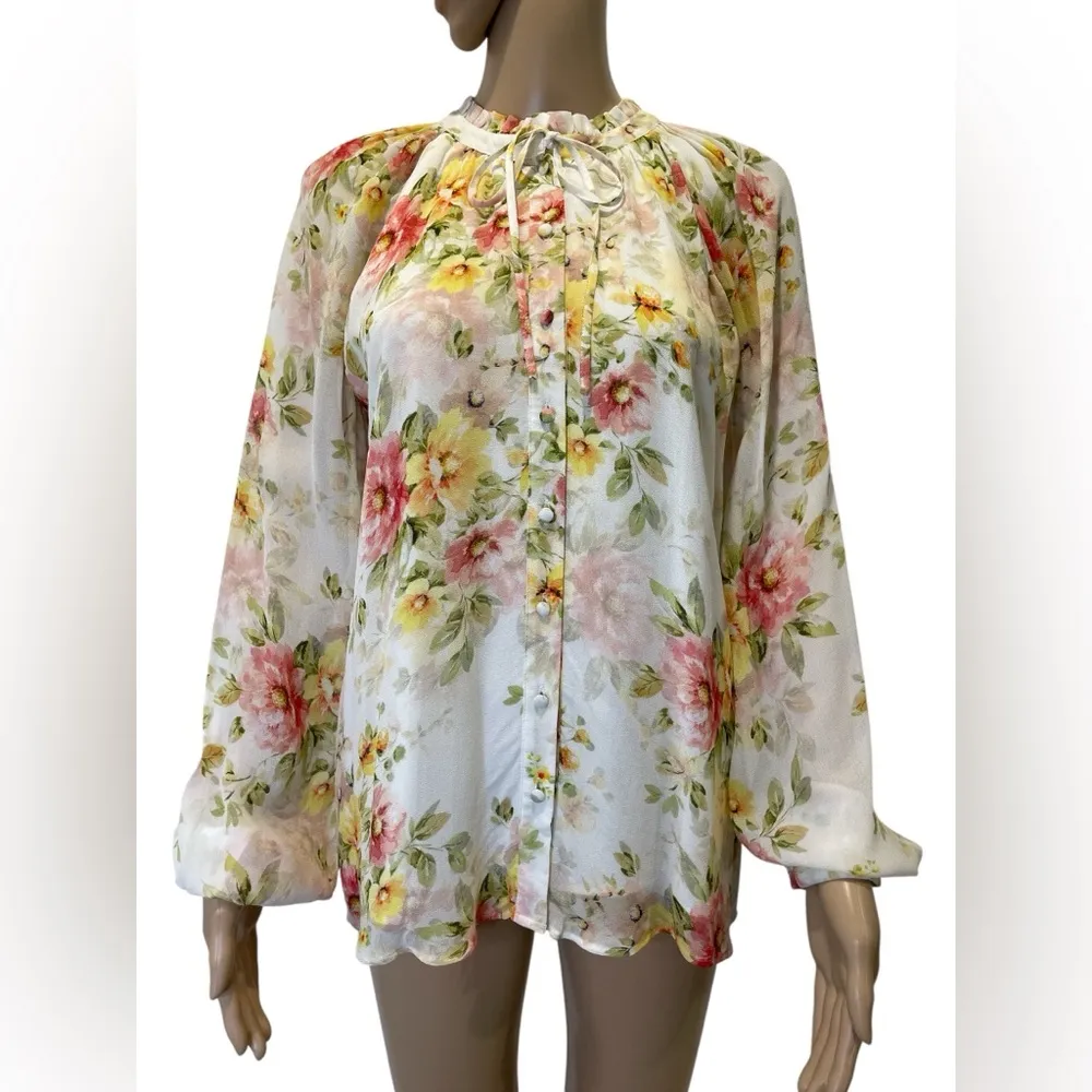 YUMI KIM Sundown Blouse  in New Day Ivory Floral Multicolor size S - Image 2