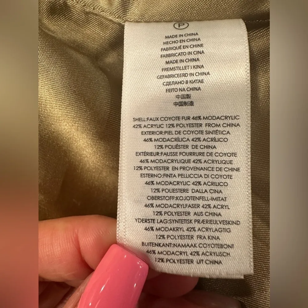 NWOT Michael Kors Women's Brown & Beige Faux Fur Sleeveless Vest Jacket SZ M - Image 10