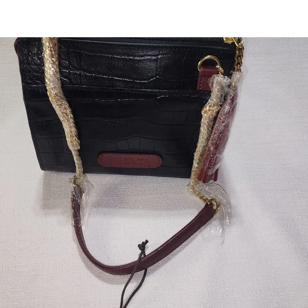 Isle Locada by Hidesign Women's light weigh crossbody handbag sling Black - Image 4