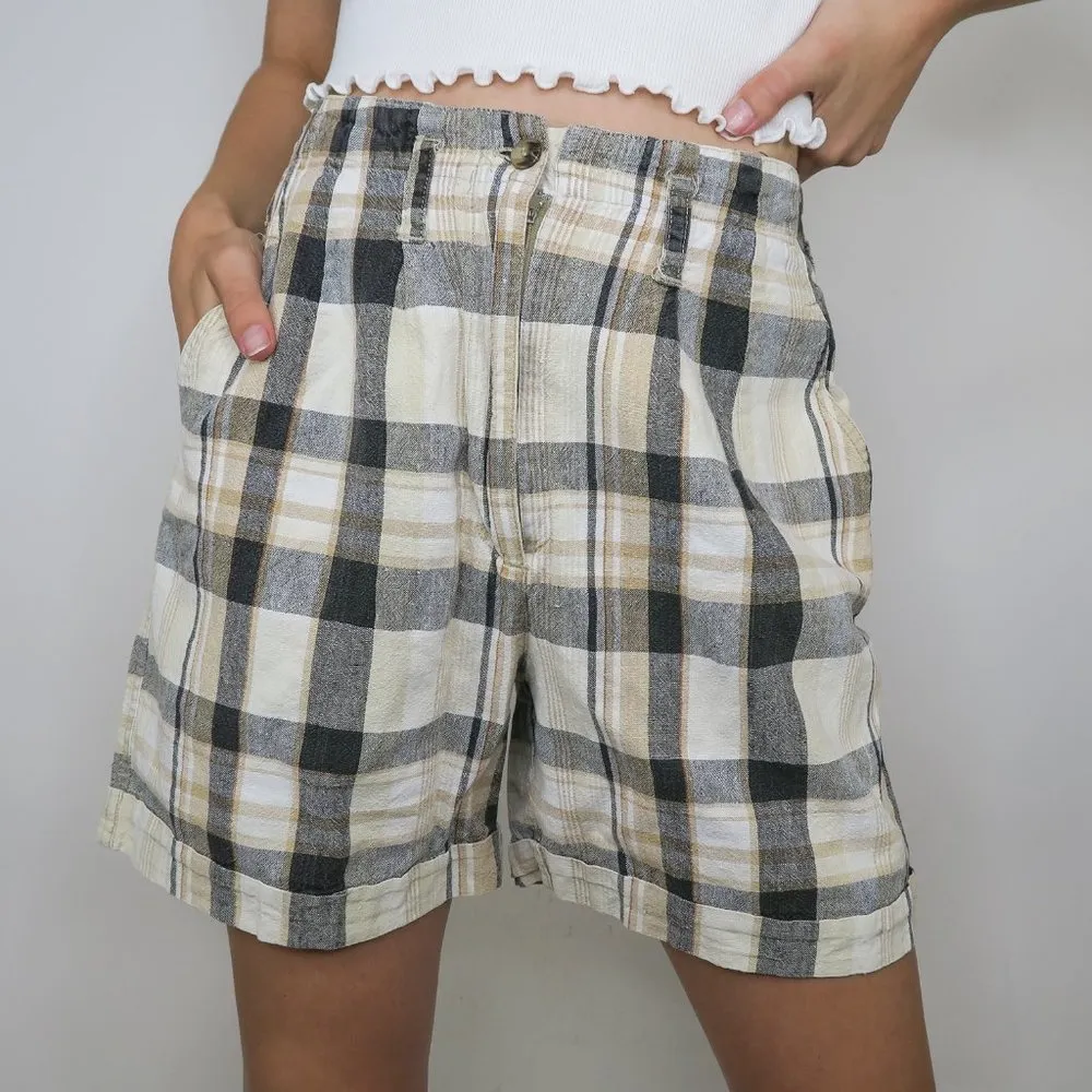Vintage 70s B.Bronson Plaid Shorts Size 25 - Image 2