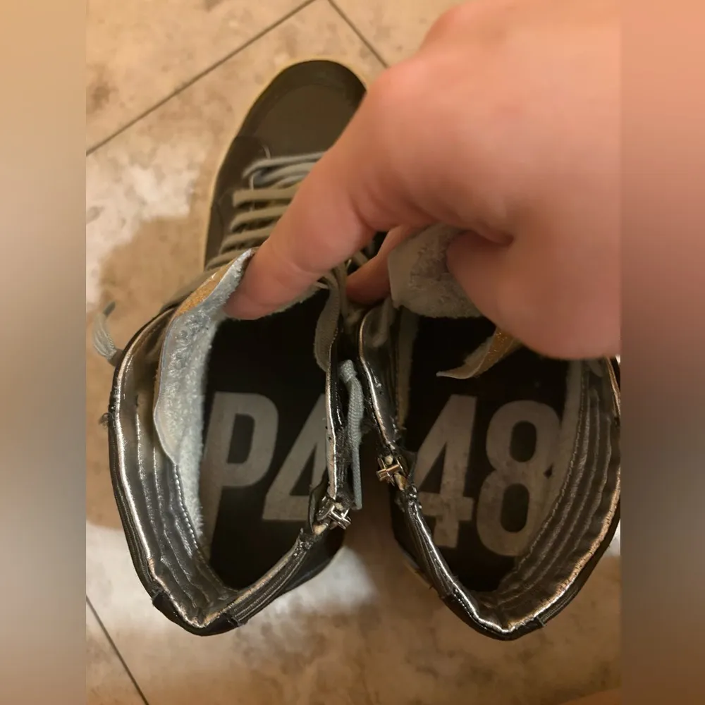 Skate Mixed Media High Top Sneakers - Image 8