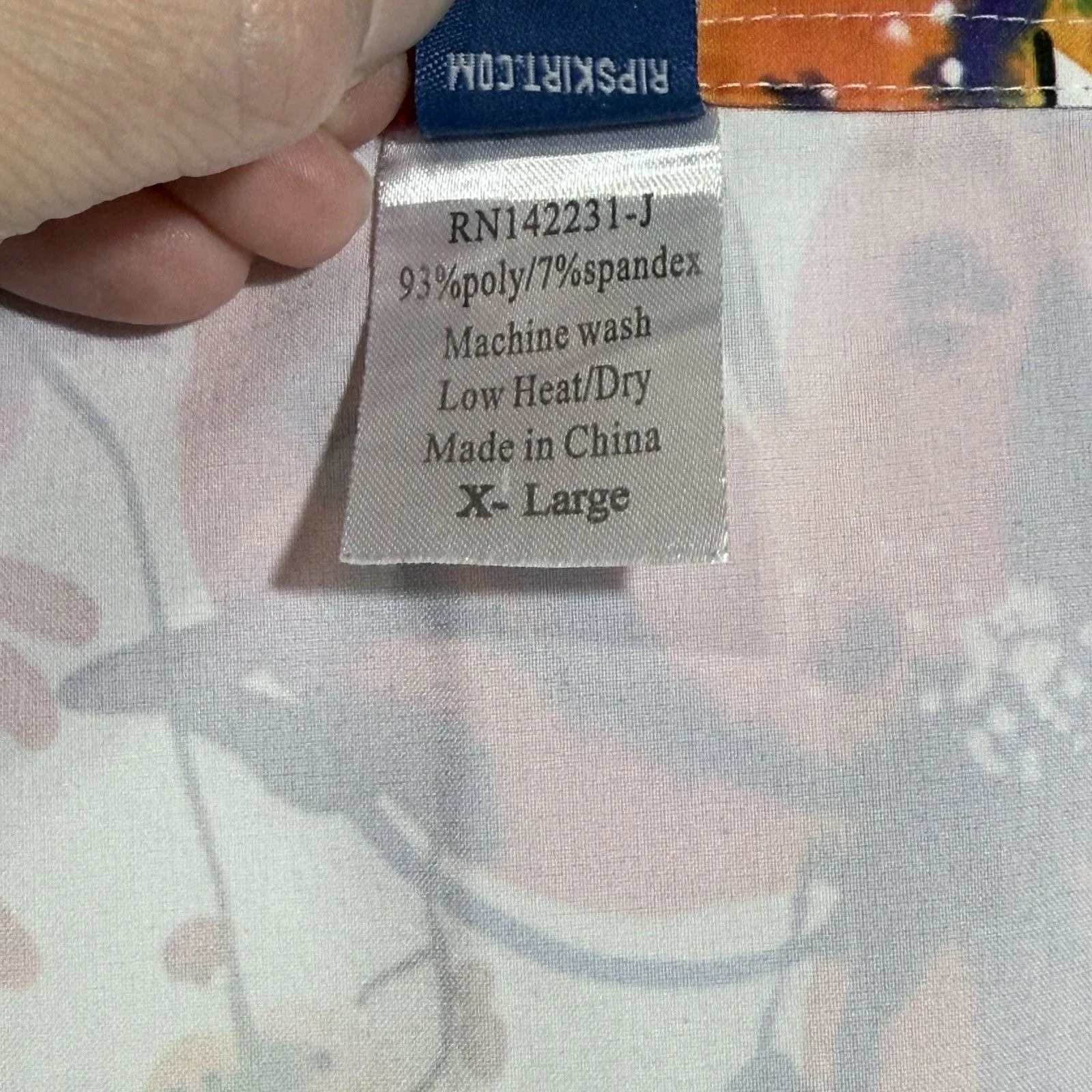 RipSkirt Hook & Loop Hawaiian Floral Bloom Wrap Around Skirt Women's XL Beachy Purple - Image 10