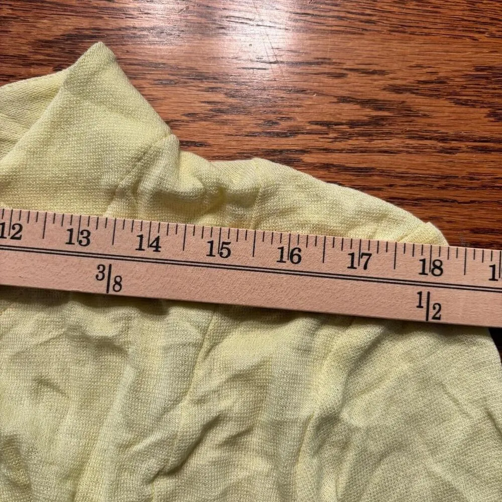 AMS Pure Flowy Open Cardigan Lemon Women's Size L Boho, Peasant NWT Yellow Size L - Image 10