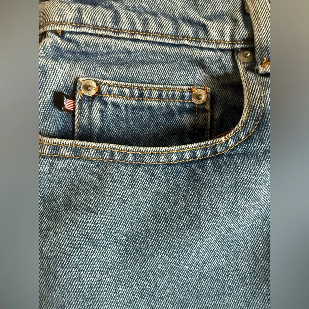 Vintage Ralph Lauren Polo Jeans Company denim trapezoid mini skirt Size 12 Blue - Image 5