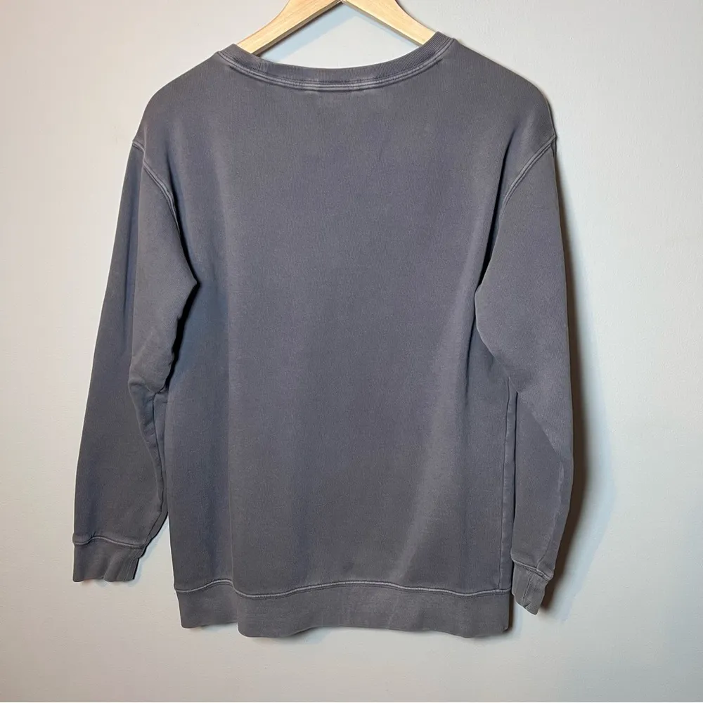 Victoria's Secret PINK Oversized Crewneck Women’s XS Slate Grey Sweatshirt - Image 4