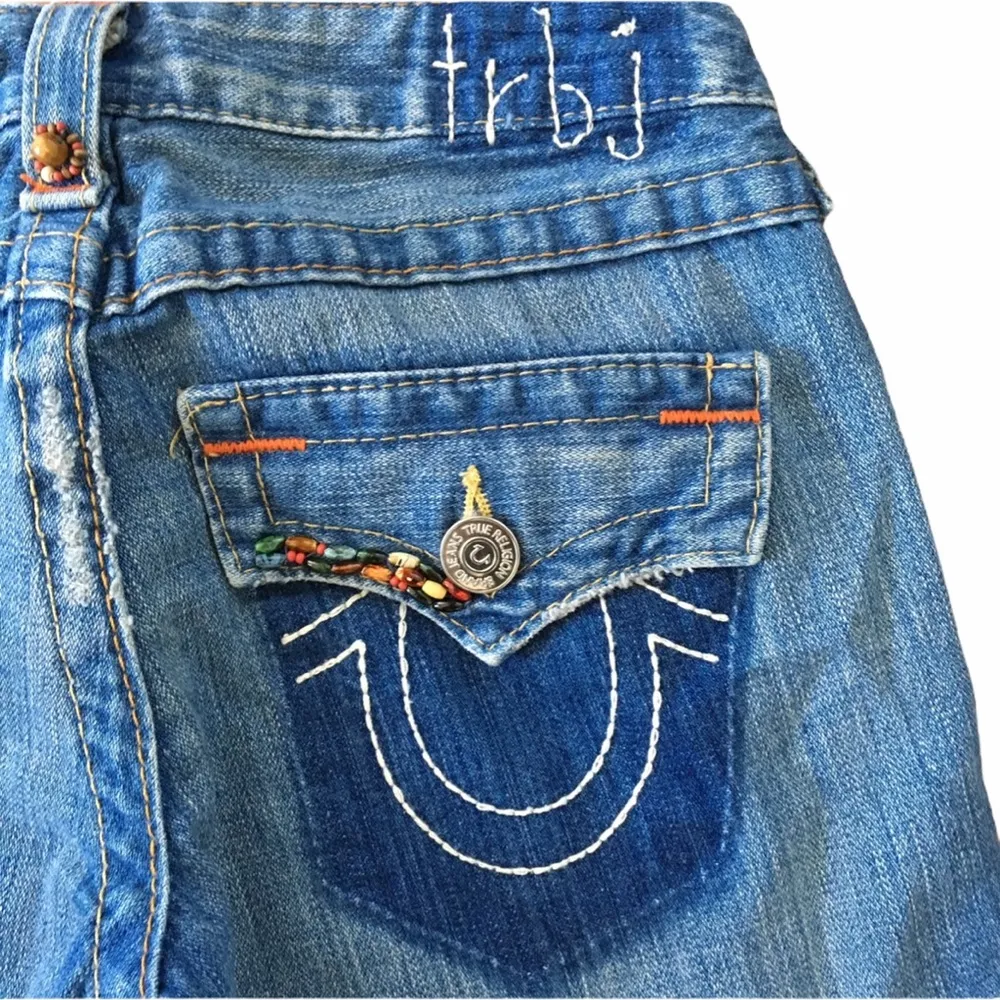 HTF: new  ❉ Joey Vintage Beaded Cropped Crop Jeans ❉ Saddle Back 25 - Image 5