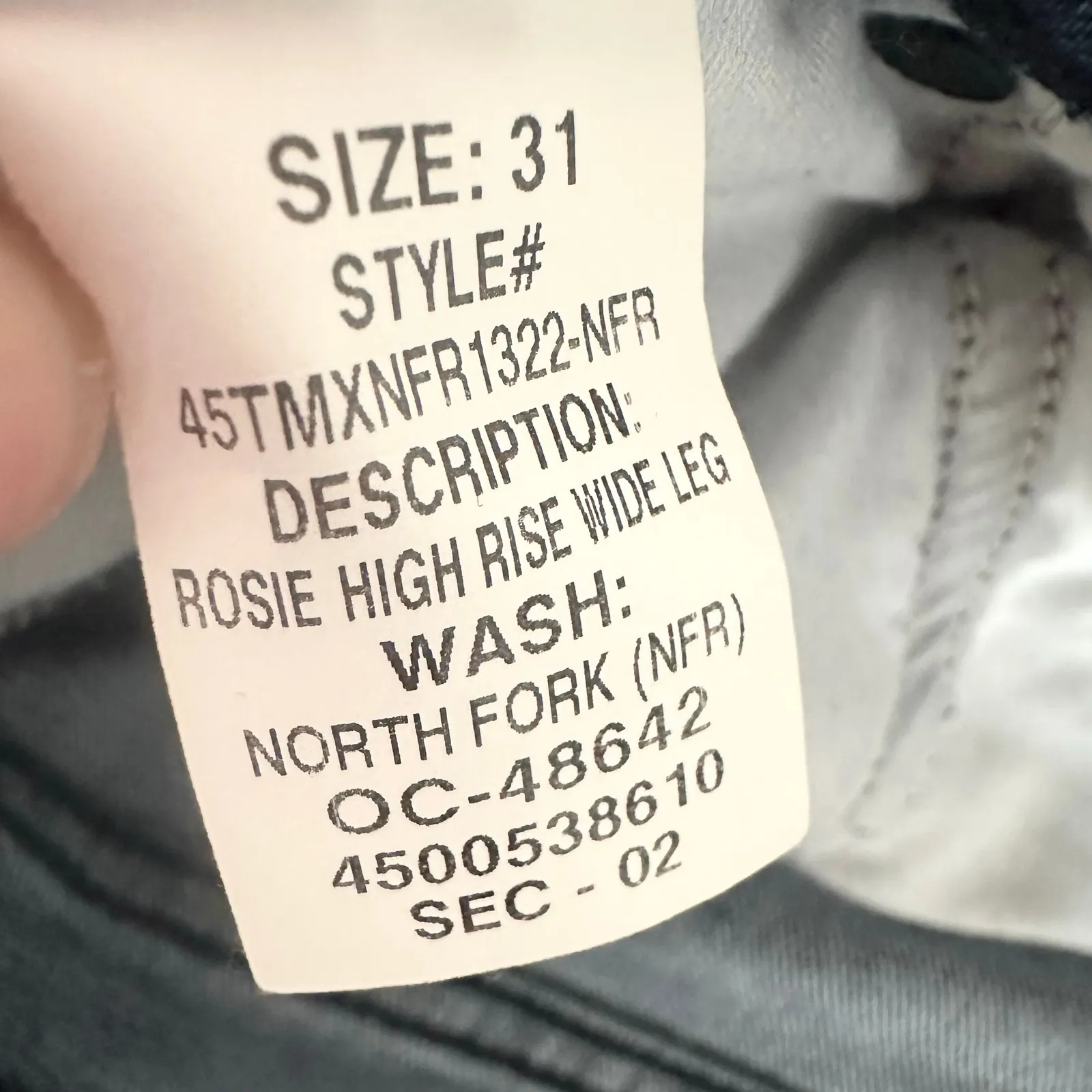 Hudson Denim Rosie High Rise Wide Leg Jeans in North Fork Wash Waist 31 - Image 11