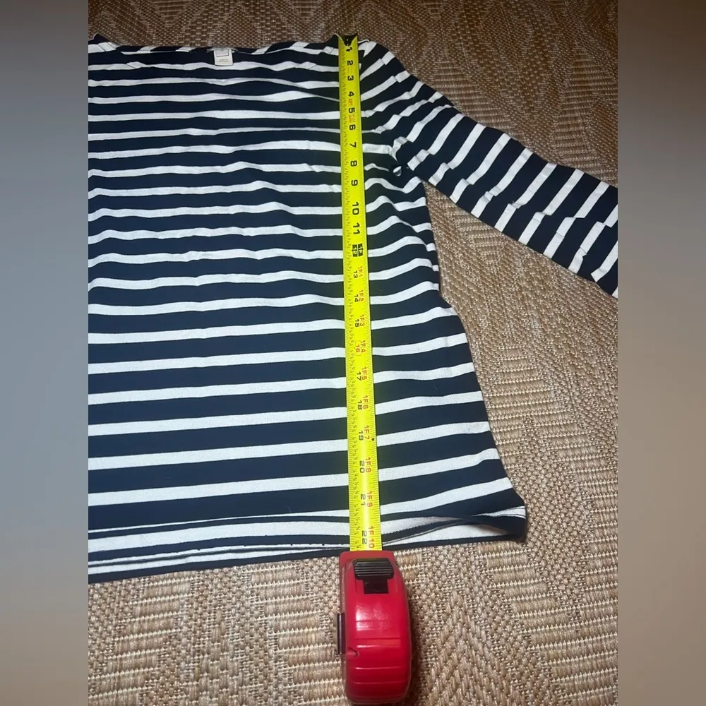 J.Crew Women's Black & White Striped Blouse with Polka Dot Tulle Cuffs,Sixe XS - Image 5