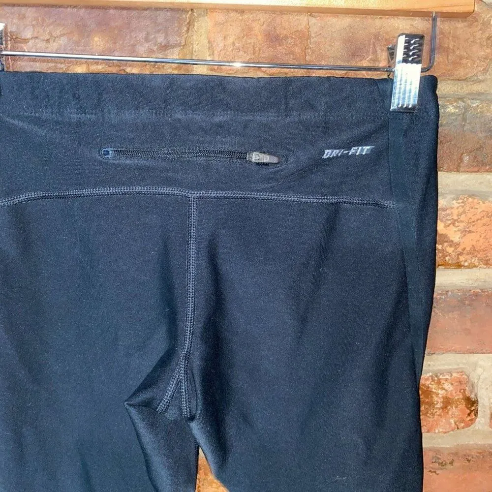 Nike Tech Black Athletic Capri Fitted Leggings Women's Size XS - Image 6