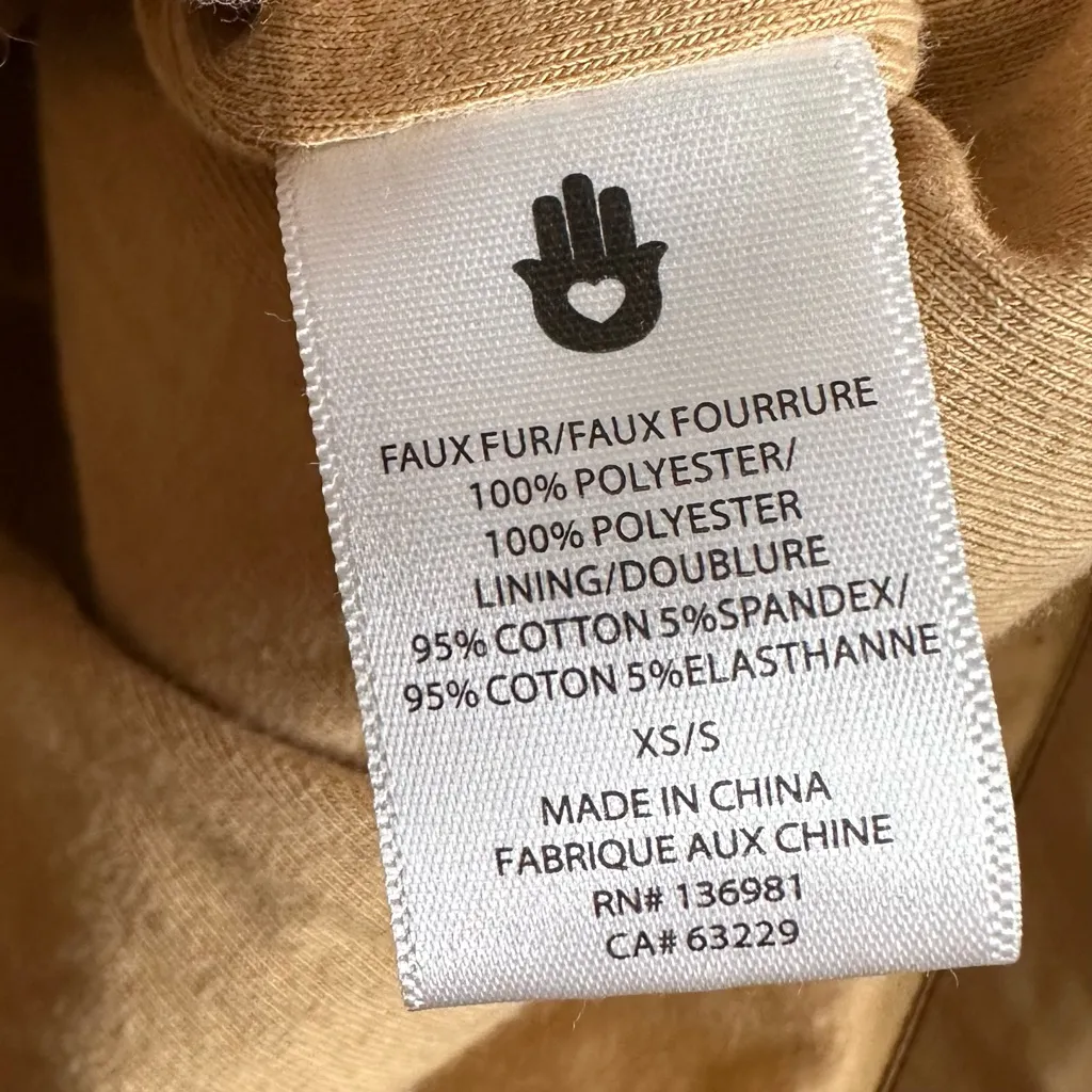 Spiritual Gangster Lexi High-Pile Fleece Coat Camel Teddy Jacket - Image 7