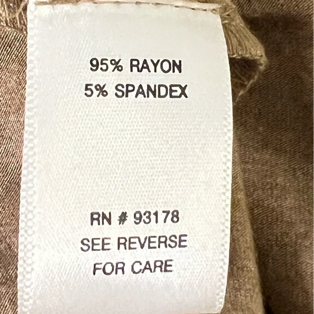 Lord & Taylor Context Tan Cardigan Size M Open Front Lightweight Flowy Layers Size M - Image 7