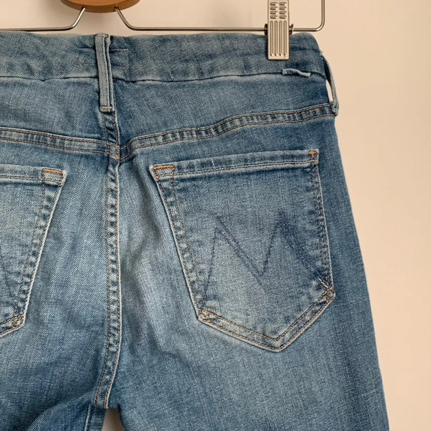 Mother Denim The Looker Ankle Fray Jean One Smart Cookie Blue Womens Size 26 - Image 6