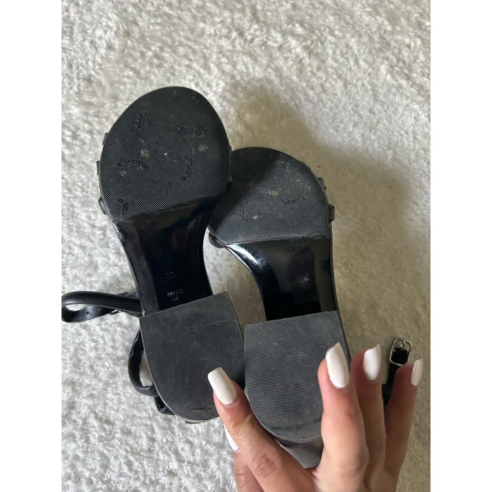 $300‎ Alexander Wang Cage Abby Leather Heels Size 39 - Image 7