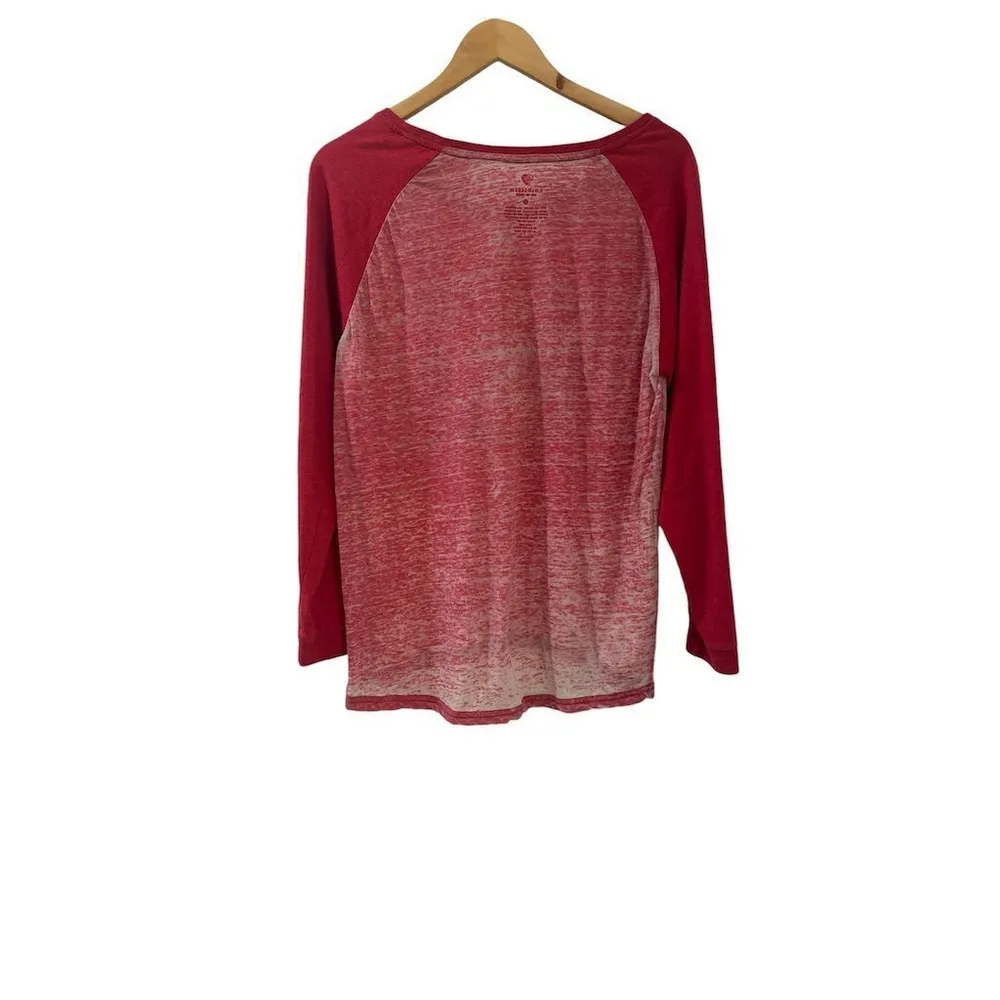 Colosseum Utes Shirt Womens M T Shirt 3/4 Sleeve Raglan Red University of Utah - Image 6